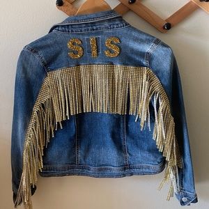 Kids Fringe Jean Jacket (Large)